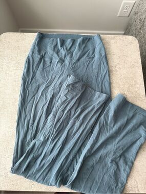 Aritzia Boot Cut & Flare Pants in Dusty Blue